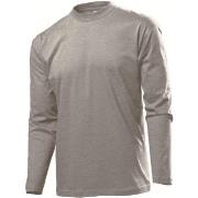 Stedman Classic Long Sleeve Men Mørkgrå  bomull Small Herre