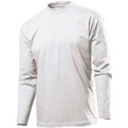 Stedman Classic Long Sleeve Men Hvit bomull Large Herre