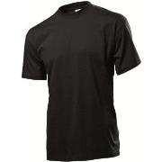 Stedman Classic Men T-shirt Svart bomull Large Herre