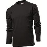 Stedman Comfort-T Long Sleeve Svart bomull Medium Herre