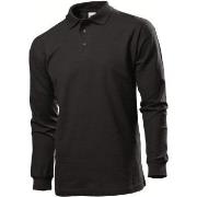 Stedman Polo Long Sleeve Men Svart bomull Small Herre