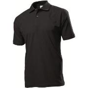 Stedman Polo Men Svart bomull Small Herre