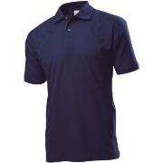 Stedman Polo Men Marine bomull Small Herre