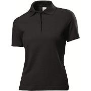 Stedman Polo Women Svart bomull Large Dame