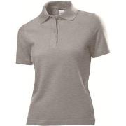 Stedman Polo Women Gråmelerad bomull Medium Dame