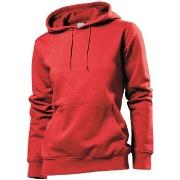 Stedman Sweatshirt Hooded Women Rød Medium Dame