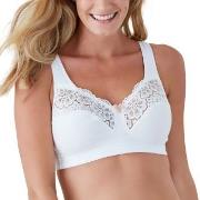 Swegmark BH Cotton Bloom Fairtrade Soft Bra Hvit bomull B 80 Dame