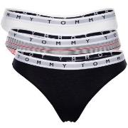 Tommy Hilfiger Truser 3P Essentials Thong Hvit/Marine bomull Medium Da...