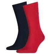 Tommy Hilfiger Strømper 2P Men Classic Sock Blå/Rød Str 39/42 Herre