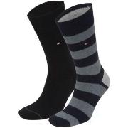 Tommy Hilfiger Strømper 2P Men Rugby Sock Svart Str 43/46 Herre