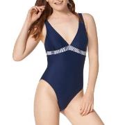 Triumph Summer Waves Padded Swimsuit Mørkblå B 42 Dame