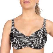 Trofe Graphic Nice Underwired Bikini Bra Svart/Hvit D 40 Dame