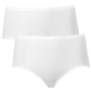 Trofe Seamless Maxi Briefs Truser 2P Hvit bomull Small Dame