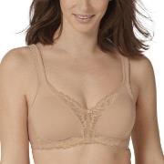 Triumph BH Modern Lace Cotton Soft Bra Beige B 90 Dame