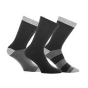 WESC Strømper 3P Socks Svart/Grå Str 39/42