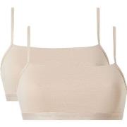 Calvin Klein BH 2P One Cotton Unlined Plus Bralette Beige X-Large Dame