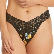 Hanky Panky Truser Lemon Dot Original Rise Thong Svart mønstret rayon ...