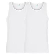 Dovre 2P Organic Cotton Singlet Hvit økologisk bomull Small Herre