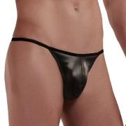 Doreanse Men G-string Svart skinn polyester Small Herre