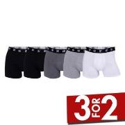 CR7 Cristiano Ronaldo 5P Cotton Trunks Svart/Grå bomull Large Herre