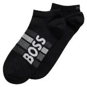 BOSS Strømper 2P Stripe Cotton Ankle Socks Svart Str 39/42