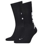 Puma Strømper 2P Graphic Logo Crew Socks Svart Str 43/46 Herre