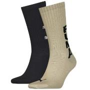 Puma Strømper 2P Graphic Logo Crew Socks Sand Str 43/46 Herre