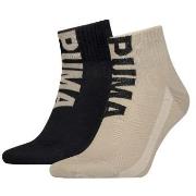 Puma Strømper 2P Men Logo Quarter Socks Sand Str 39/42 Herre