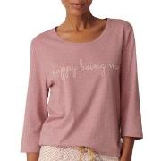 Triumph Lounge Me Cotton Top Rosa bomull 38 Dame