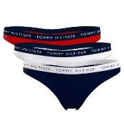 Tommy Hilfiger Truser 3P Recycled Essentials Thong Rød/Blå  Medium Dam...