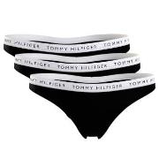 Tommy Hilfiger Truser 3P Recycled Essentials Thong Svart Large Dame