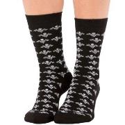 Trofe Bamboo Flower Socks Strømper 2P Svart Str 39/42 Dame