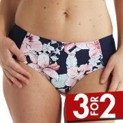 Damella Scarlett Pink Lillies Tai Bikini Brief Blå/Rosa 38 Dame