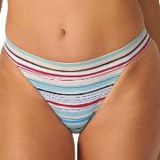 Sloggi Shore Candy Basslet Brazilian Bikini Brief Lysblå Stripet Mediu...