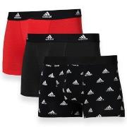 adidas 3P Active Flex Cotton Trunk Svart/Rød bomull Medium Herre