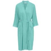 Damella Viscose Plain Lace Robe Aqua viskose Medium Dame