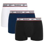 Reebok 3P Barlow Sports Trunk Svart/Marine/Hvit bomull Large Herre