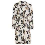 Damella Greymelange Flower Wrap Around Robe Krem XX-Large Dame