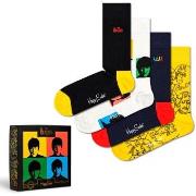 Happy socks Strømper 4P The Beatles Gift Box Svart bomull Str 36/40