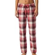 Schiesser Mix and Relax Long Flannel Pants Rød Mønster  bomull 40 Dame