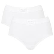 Sloggi Truser 2P Double Comfort Maxi Multi Hvit bomull 38 Dame