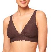 Sloggi BH ZERO Feel Lace 2.0 Bra Top Brun X-Small Dame