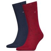 Tommy Hilfiger Strømper 2P Men Dot Socks Blå/Rød Str 43/46 Herre