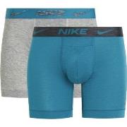 Nike 2P Dri-Fit ReLuxe Boxer Brief Grå/Blå X-Large Herre