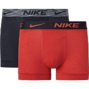 Nike 2P Dri-Fit ReLuxe Trunk Rød/Svart X-Large Herre