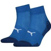 Puma Strømper 2P Sport Cushioned Quarter Socks Blå Str 39/42