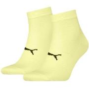 Puma Strømper 2P Sport Light Quarter Socks Gul Str 35/38