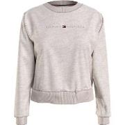 Tommy Hilfiger Tonal Logo Lounge Sweatshirt Beige Large Dame