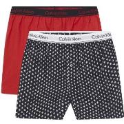 Calvin Klein 2P Holiday Woven Boxers Rød/Svart polyamid X-Large Herre