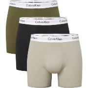 Calvin Klein 3P Modern Cotton Stretch Boxer Brief Khaki bomull Medium ...